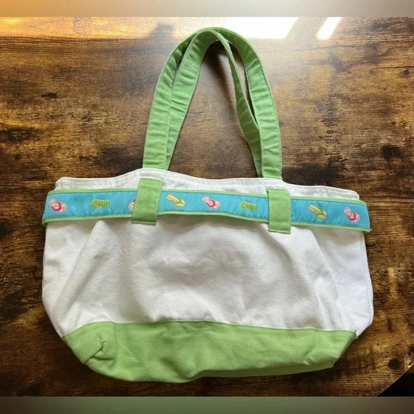 Ladies canvas flip flop belt handbag - Picture 9 of 9